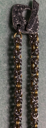 June 25 - Byzantine Chainmaille-Gold/Silver. June 25 - Byzantine Chainmaille-Gold/Silver.